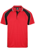 PANORAMA MENS POLOS - RED/BLACK/WHITE