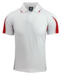 EUREKA MENS POLOS - WHITE/RED