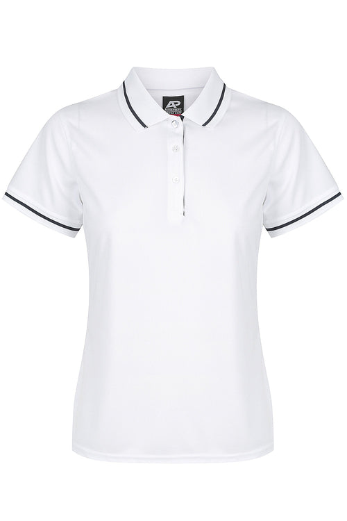 COTTESLOE LADY POLOS - WHITE/NAVY