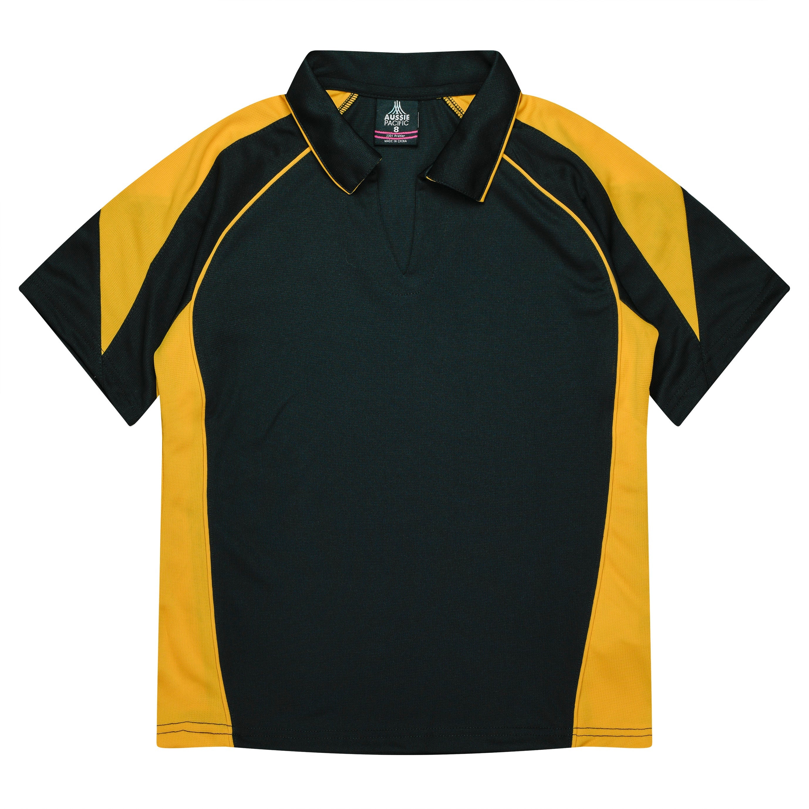 PREMIER LADY POLOS - BLACK/GOLD