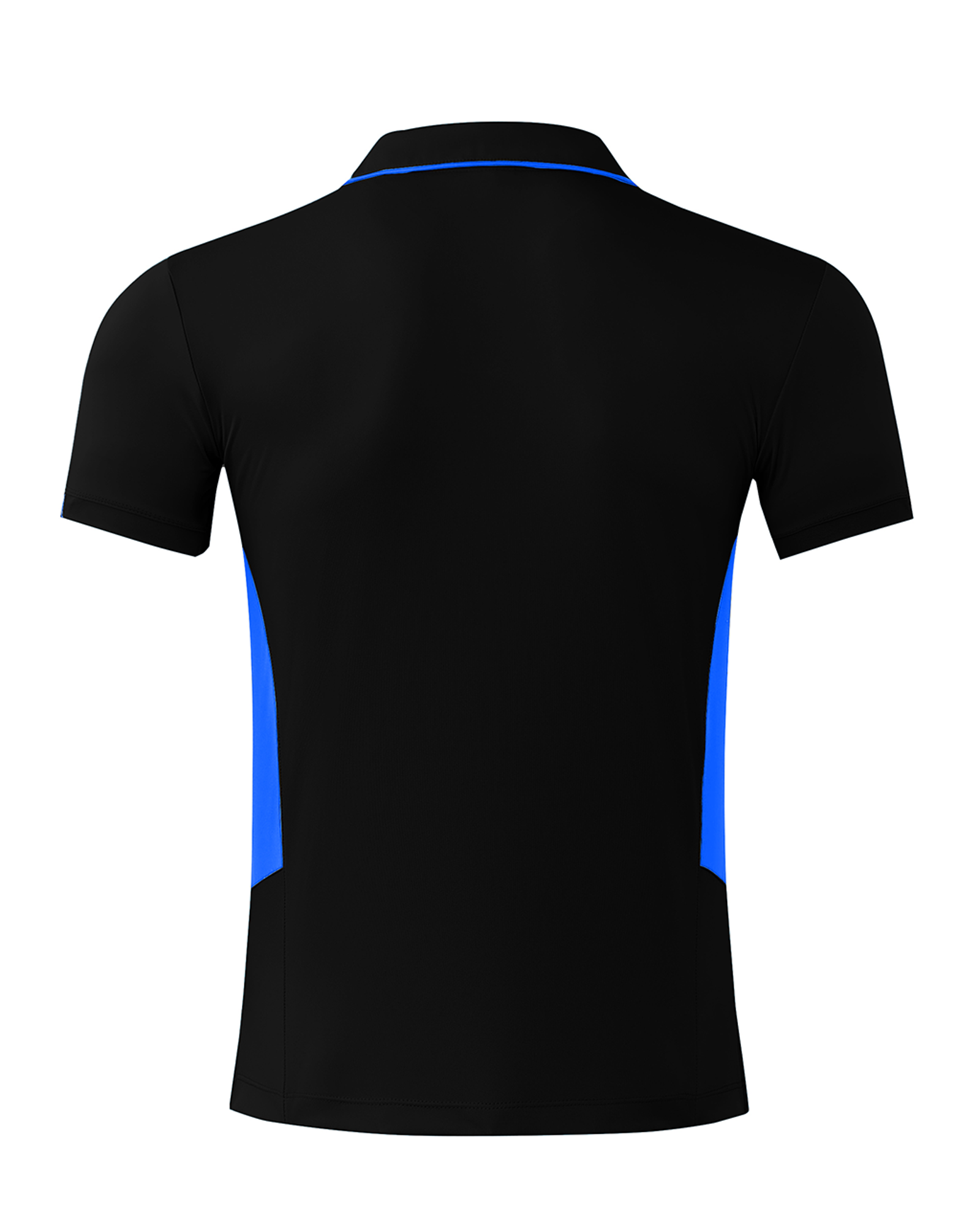 TASMAN MENS POLOS - BLACK/CYAN