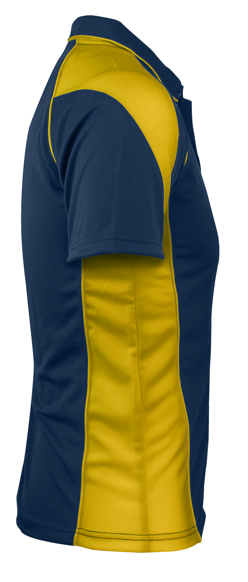 PREMIER MENS POLOS - NAVY/GOLD