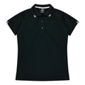 FLINDERS LADY POLOS - BLACK/WHITE