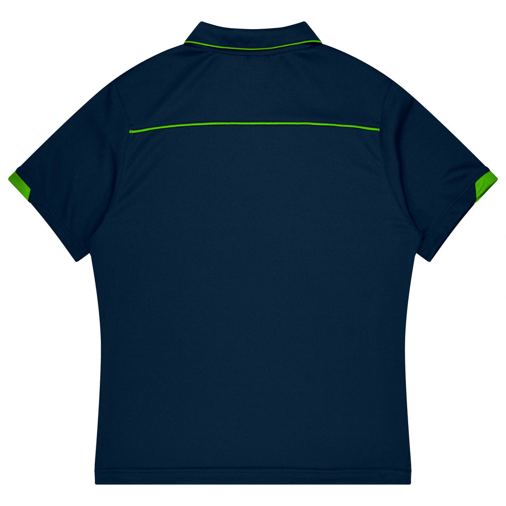 CURRUMBIN KIDS POLOS - NAVY/KAWA GREEN