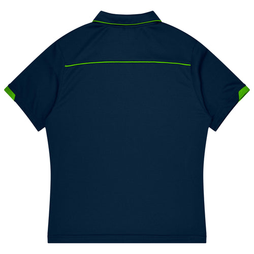 CURRUMBIN KIDS POLOS - NAVY/KAWA GREEN
