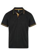 COTTESLOE MENS POLOS - BLACK/GOLD