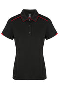 CURRUMBIN LADY POLOS - BLACK/RED