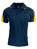 EUREKA MENS POLOS - NAVY/GOLD