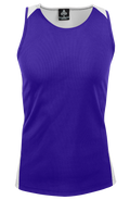 PREMIER MENS SINGLETS - PURPLE/WHITE