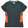 TASMAN LADY TEES - SLATE/NEON ORANGE