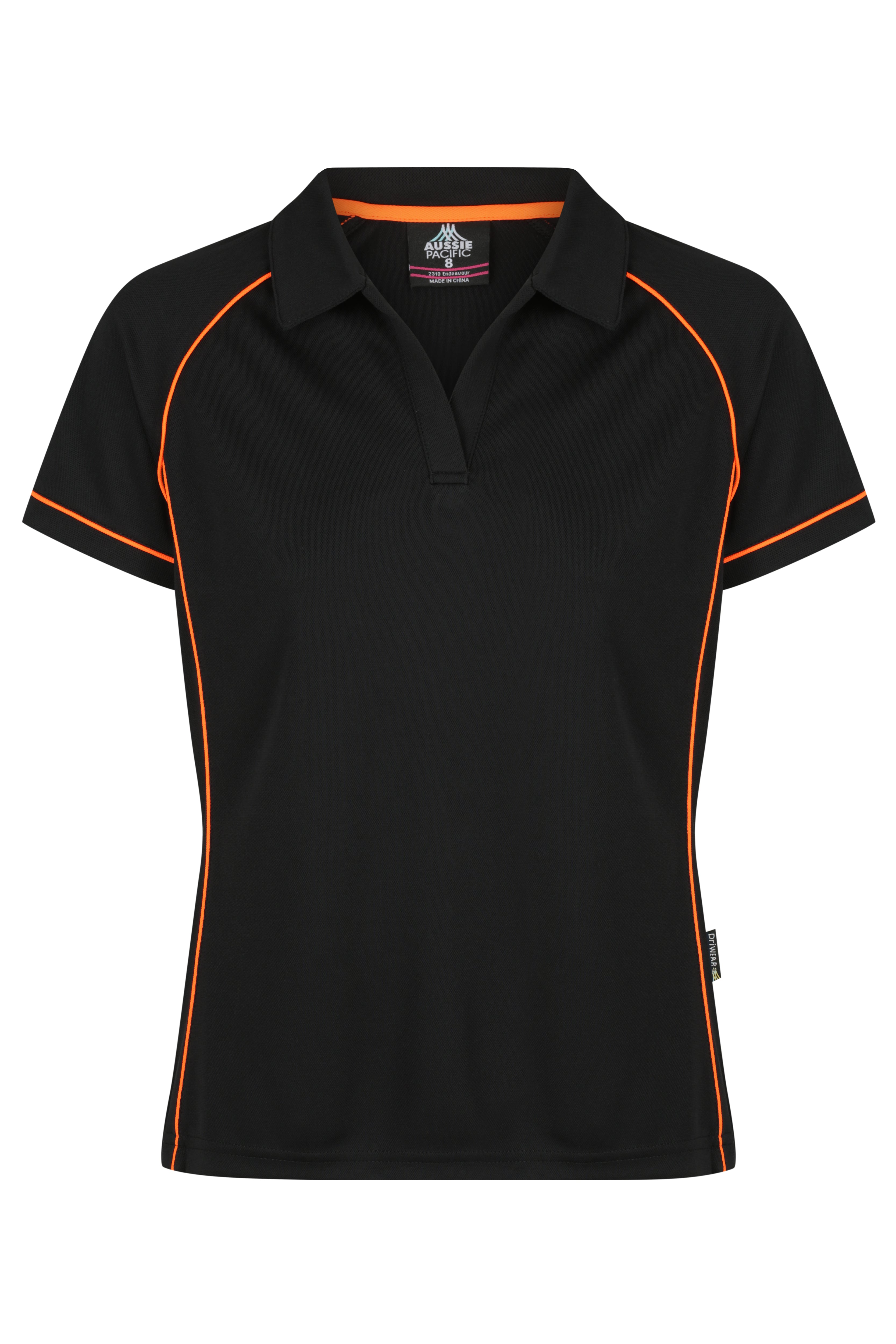 ENDEAVOUR LADY POLOS - BLACK/ORANGE