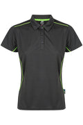 KURANDA LADY POLOS - SLATE/FLURO GREEN