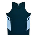 TASMAN KIDS SINGLETS - NAVY/SKY