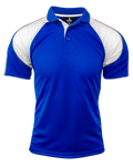 MURRAY MENS POLOS - ROYAL/WHITE