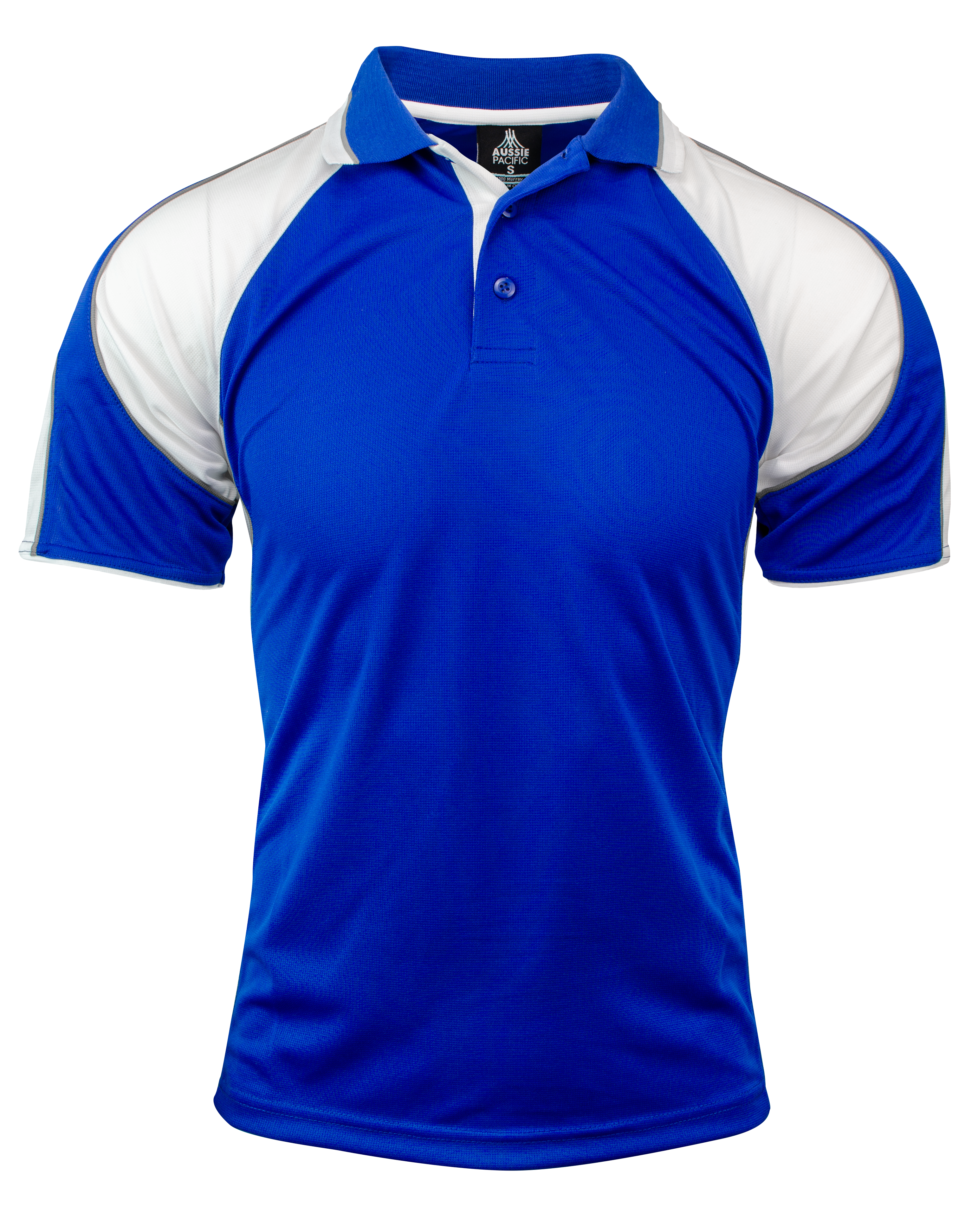 MURRAY MENS POLOS - ROYAL/WHITE