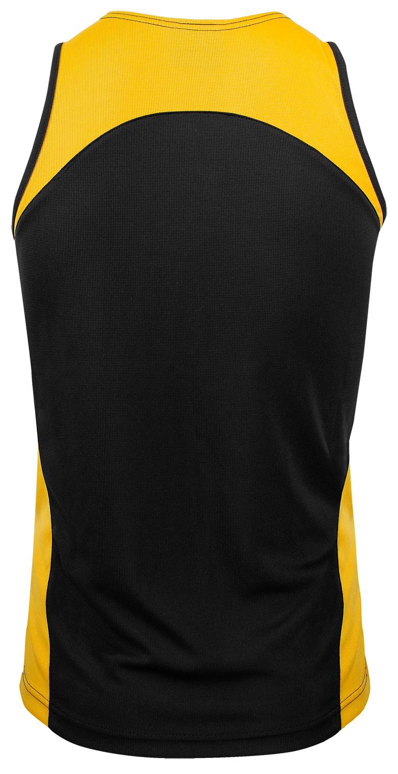 PREMIER MENS SINGLETS - BLACK/GOLD