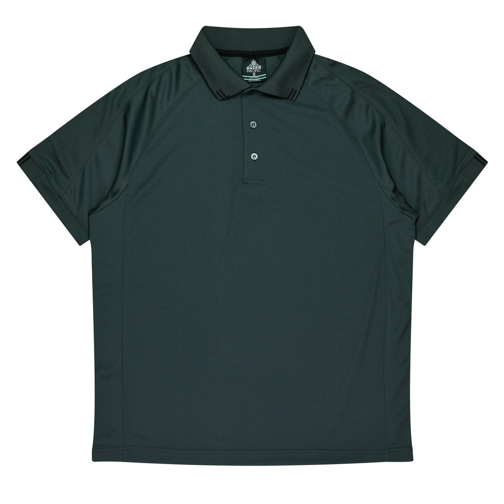 FLINDERS MENS POLOS - SLATE/BLACK