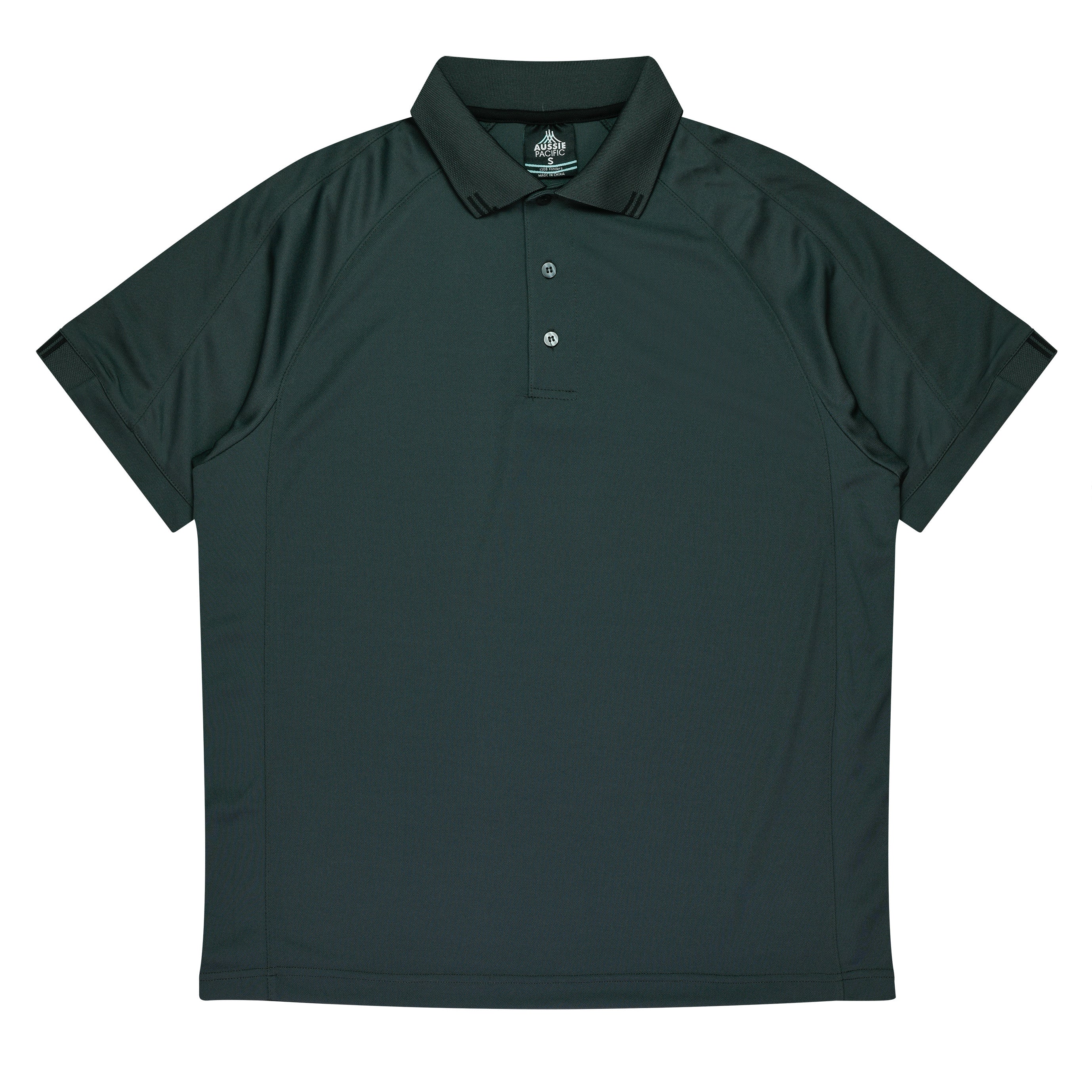 FLINDERS MENS POLOS - SLATE/BLACK