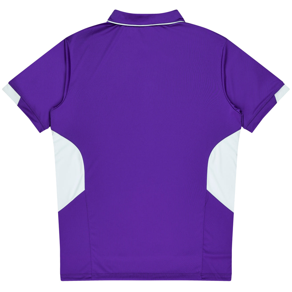 TASMAN KIDS POLOS - PURPLE/WHITE
