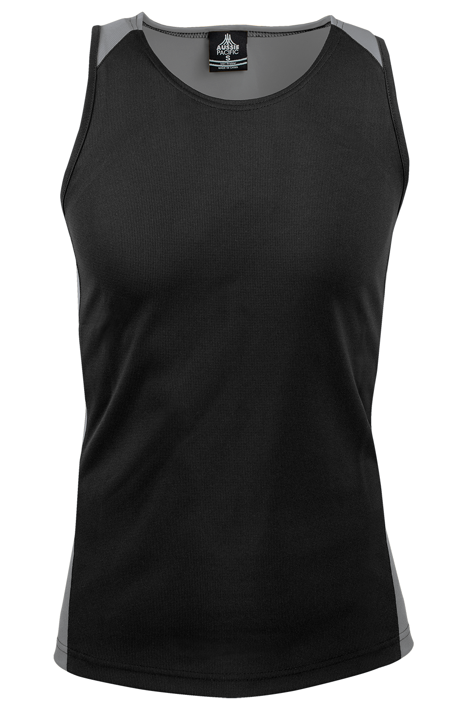 PREMIER MENS SINGLETS - BLACK/ASHE