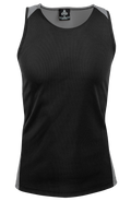PREMIER MENS SINGLETS - BLACK/ASHE