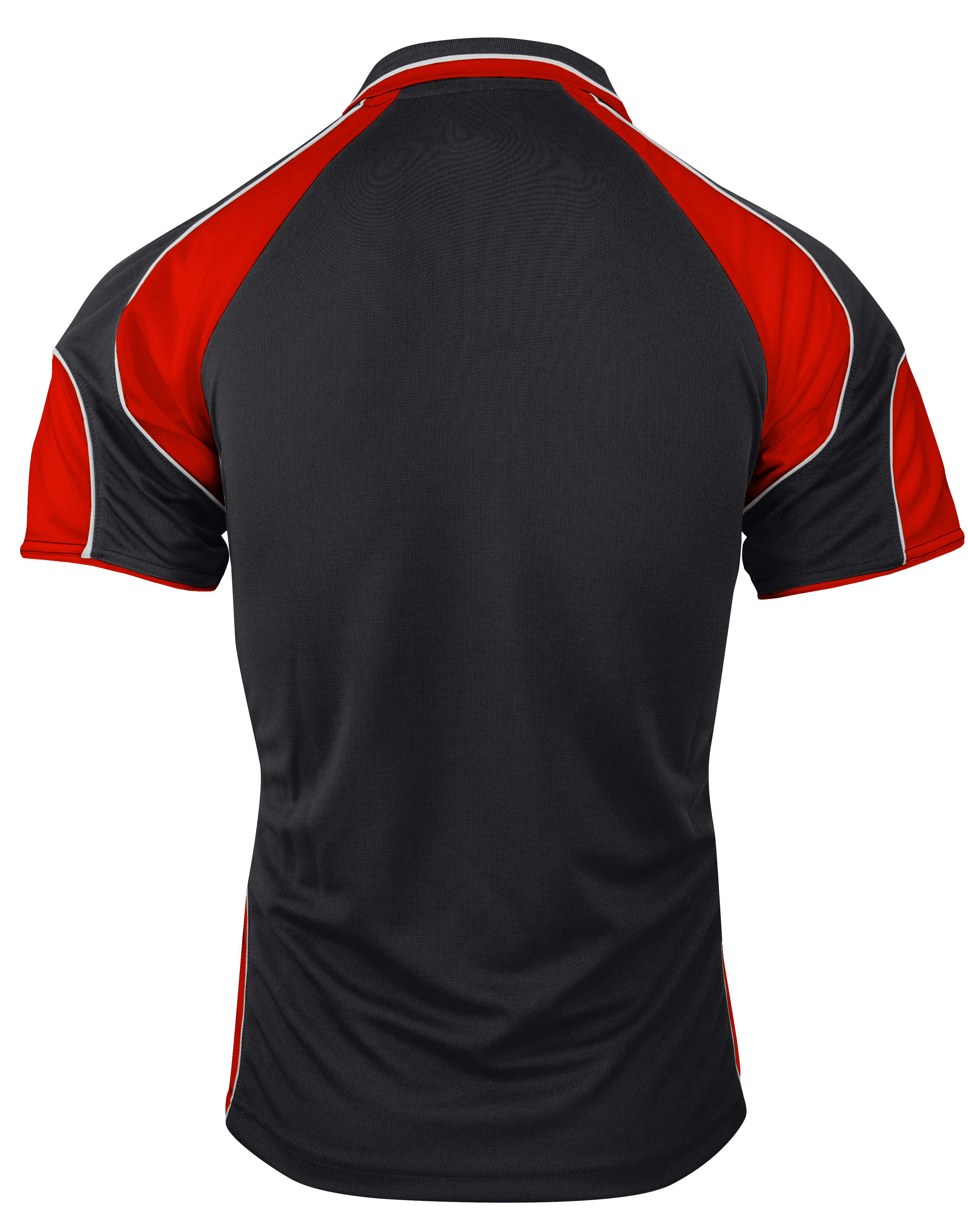 MURRAY MENS POLOS - BLACK/RED