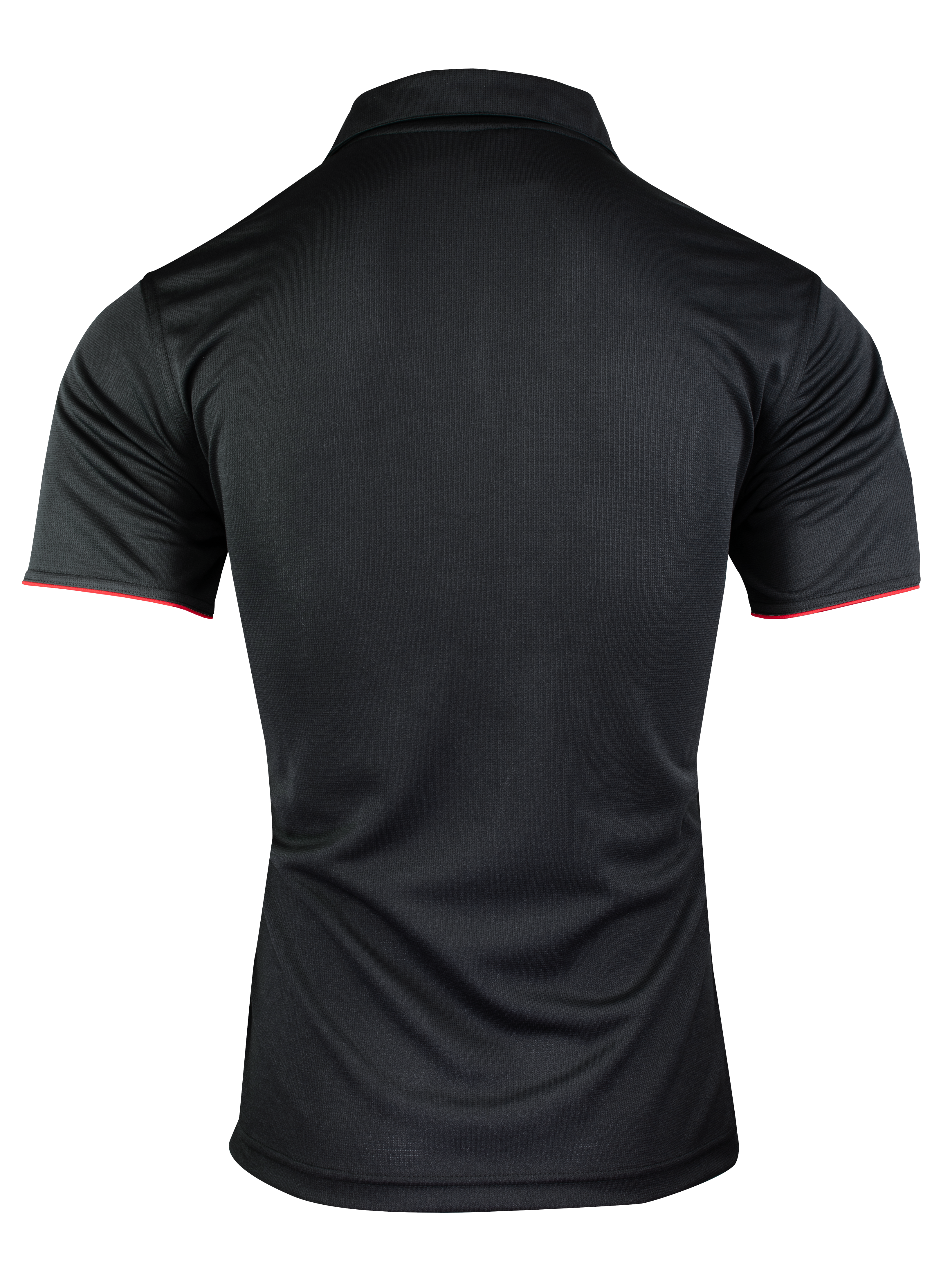 YARRA MENS POLOS - BLACK/RED