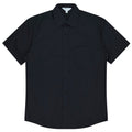 KINGSWOOD MENS SHIRT SHORT SLEEVE -  BLACK