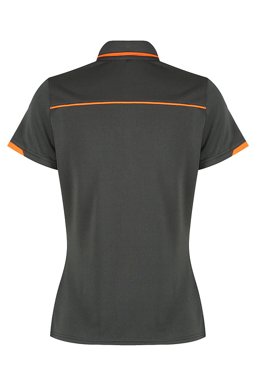 CURRUMBIN LADY POLOS - SLATE/HI VIZ ORANGE