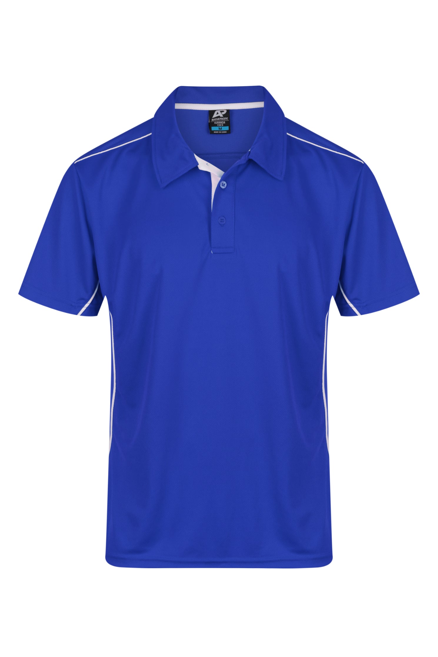 KURANDA MENS POLOS - ROYAL/WHITE