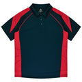 PREMIER KIDS POLOS - NAVY/RED