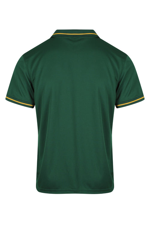 COTTESLOE MENS POLOS - BOTTLE/GOLD