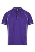 ENDEAVOUR MENS POLOS - PURPLE/WHITE