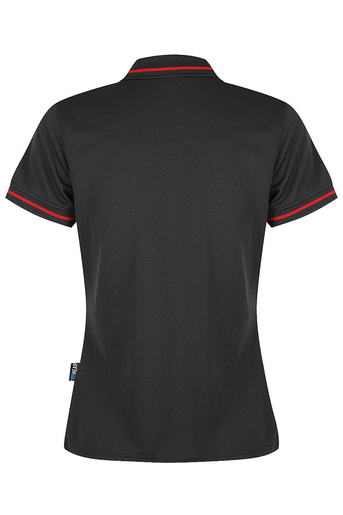 COTTESLOE LADY POLOS - BLACK/RED