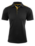 PATERSON MENS POLOS - BLACK/GOLD
