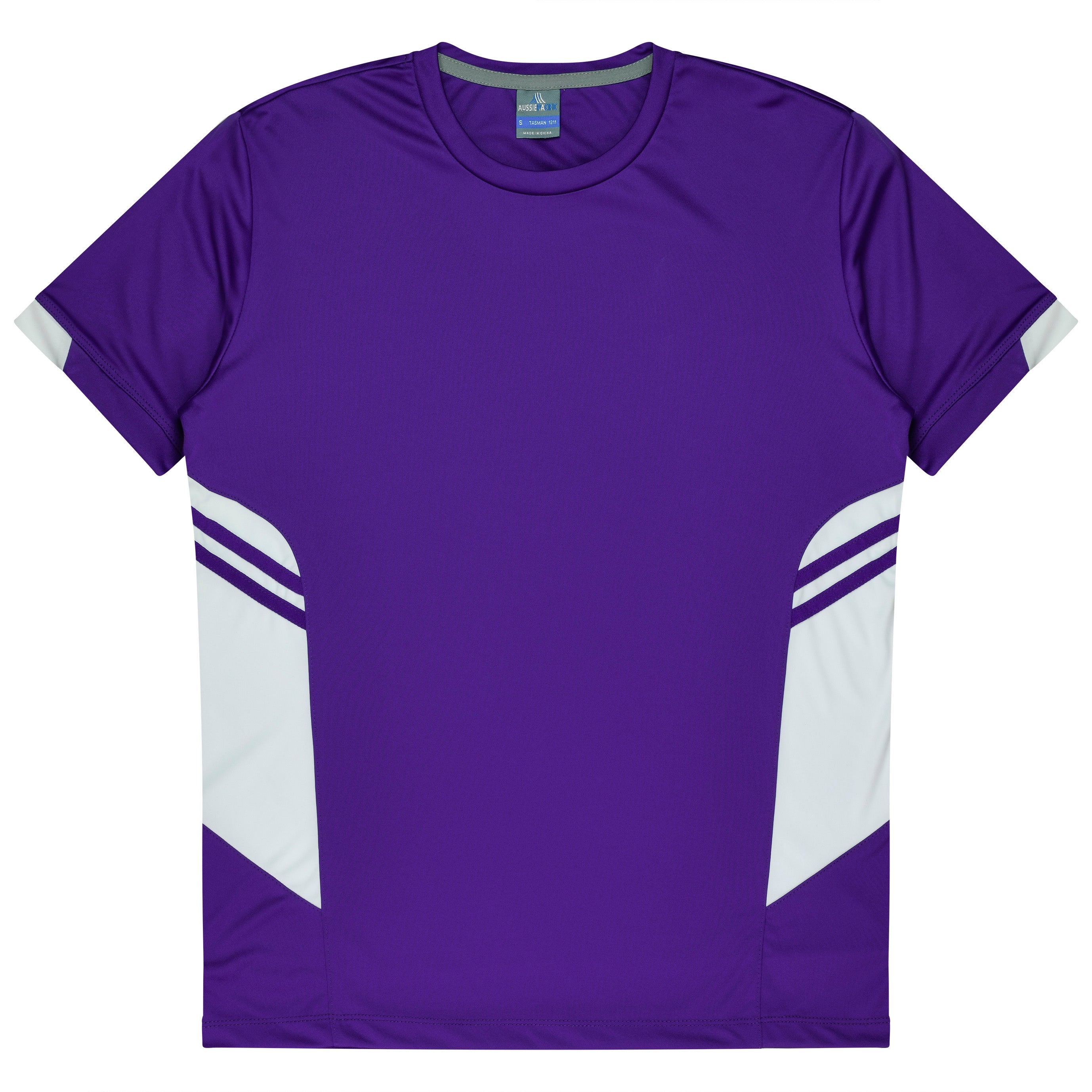 TASMAN KIDS TEES - PURPLE/WHITE