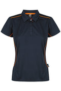 KURANDA LADY POLOS - NAVY/FLURO ORANGE