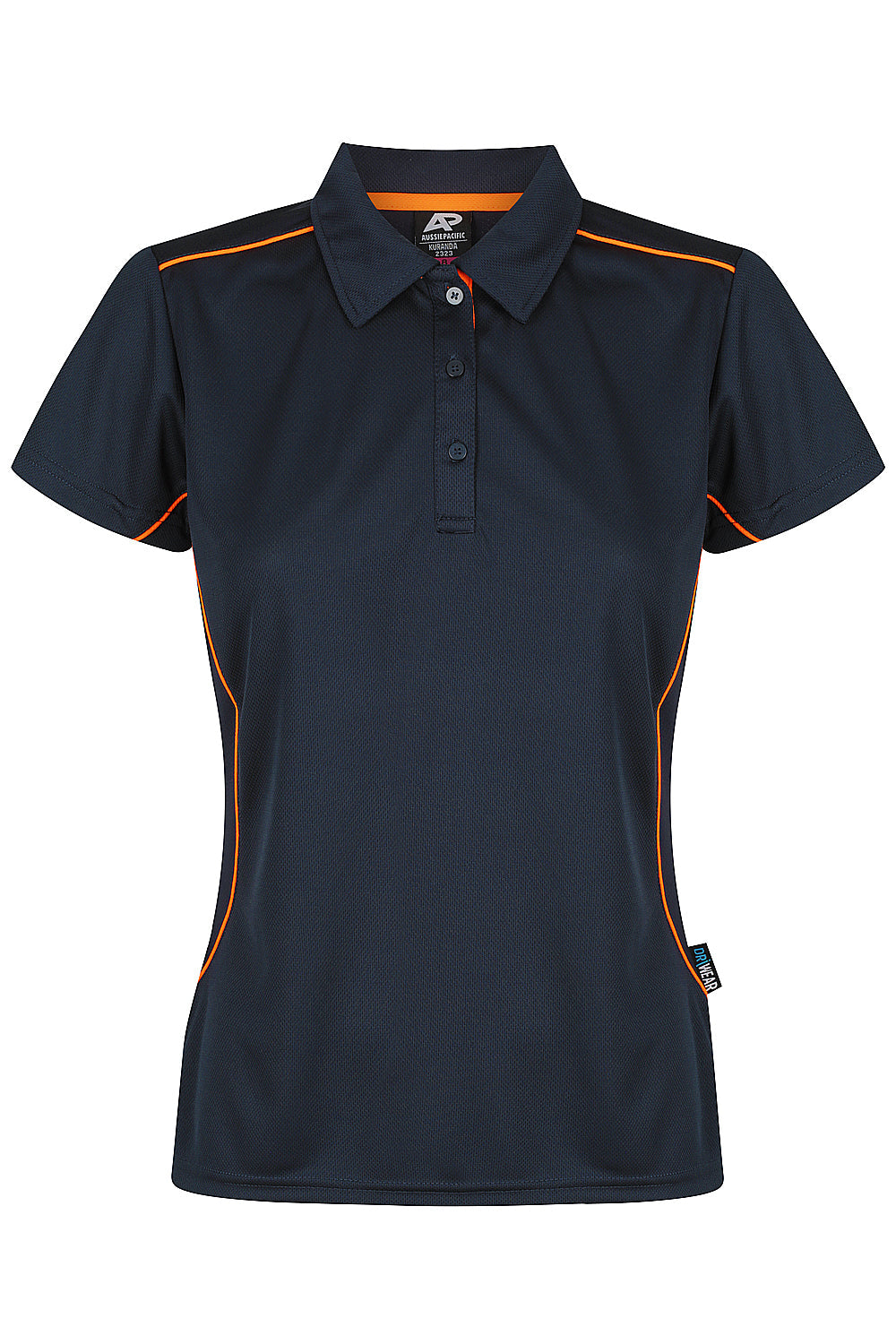 KURANDA LADY POLOS - NAVY/FLURO ORANGE
