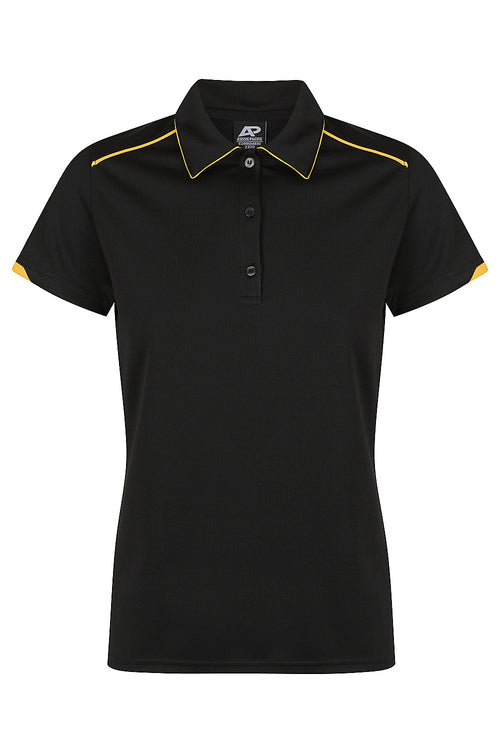 CURRUMBIN LADY POLOS - BLACK/GOLD