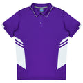 TASMAN KIDS POLOS - PURPLE/WHITE