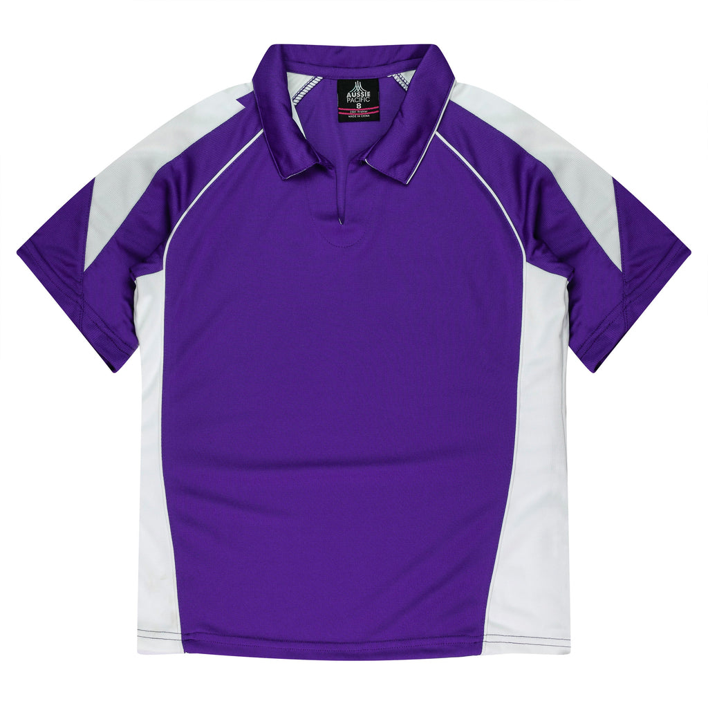 PREMIER LADY POLOS - PURPLE/WHITE