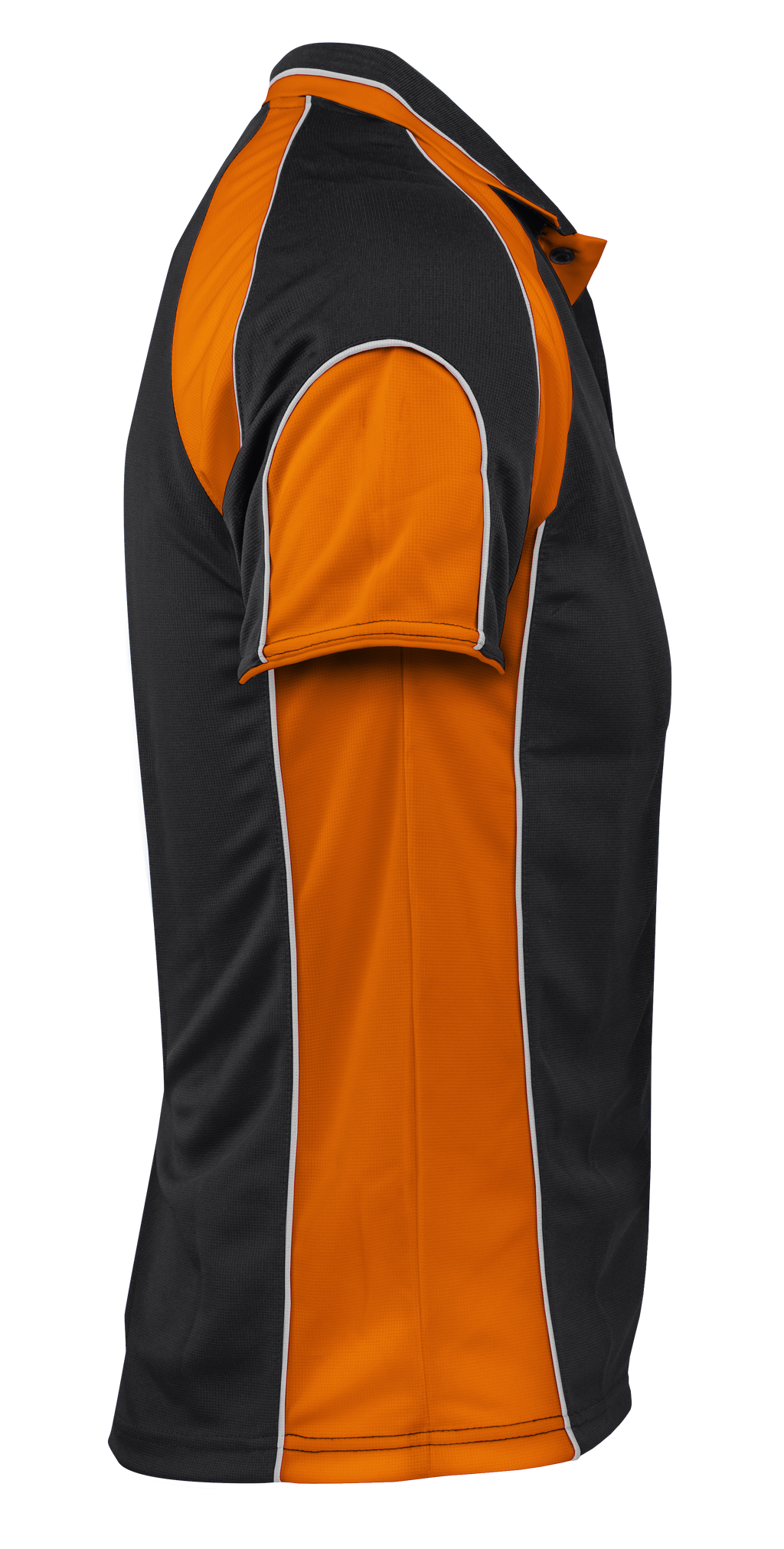 MURRAY MENS POLOS - BLACK/ORANGE