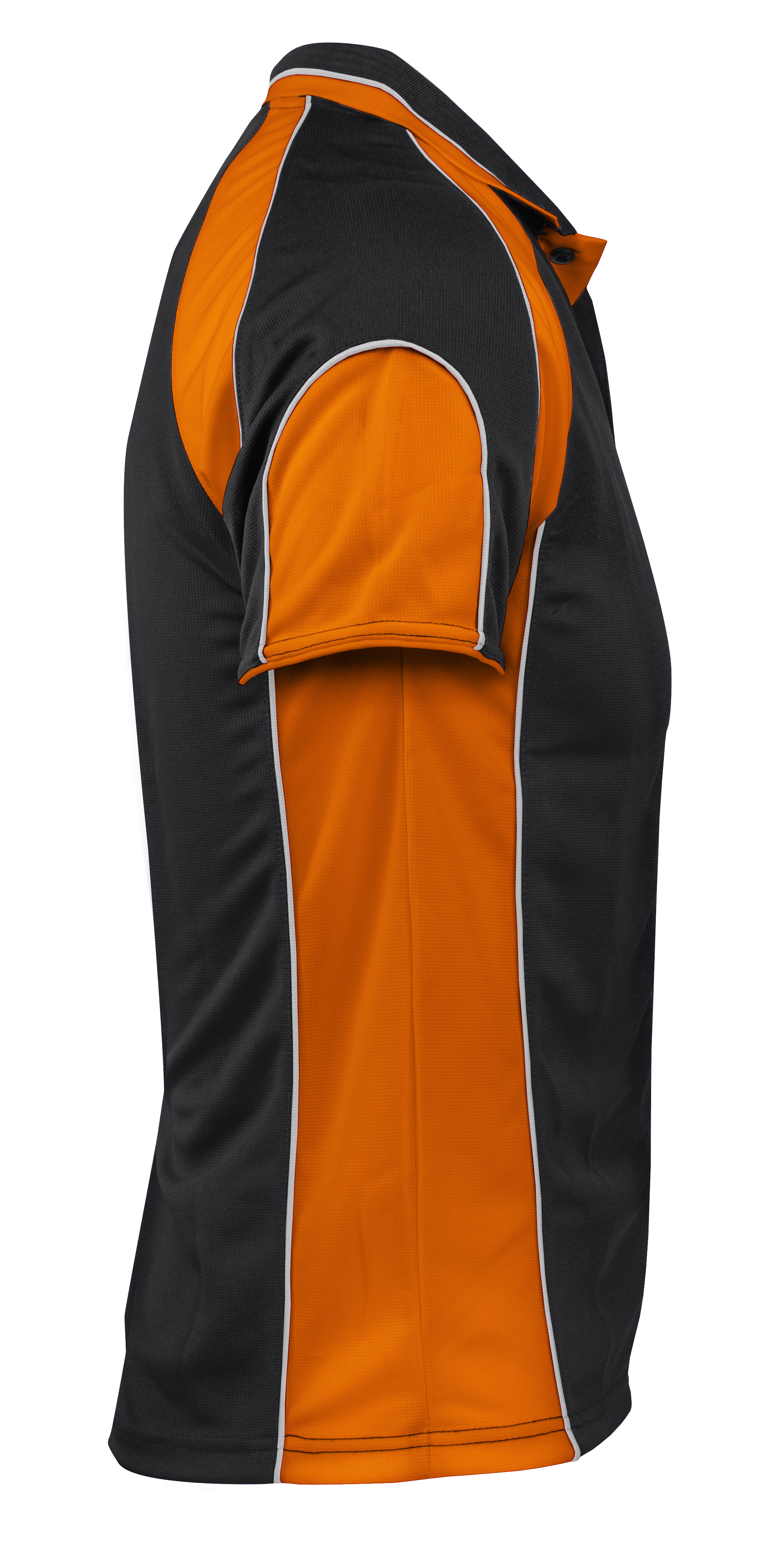 MURRAY MENS POLOS - BLACK/ORANGE