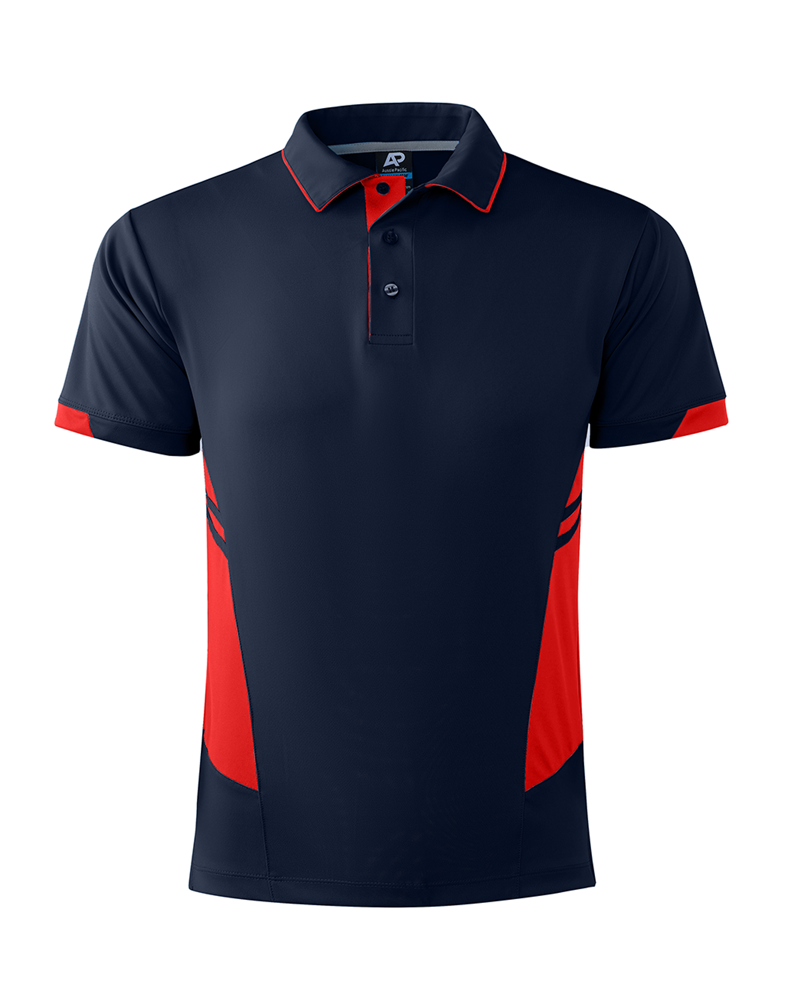 TASMAN MENS POLOS - NAVY/RED