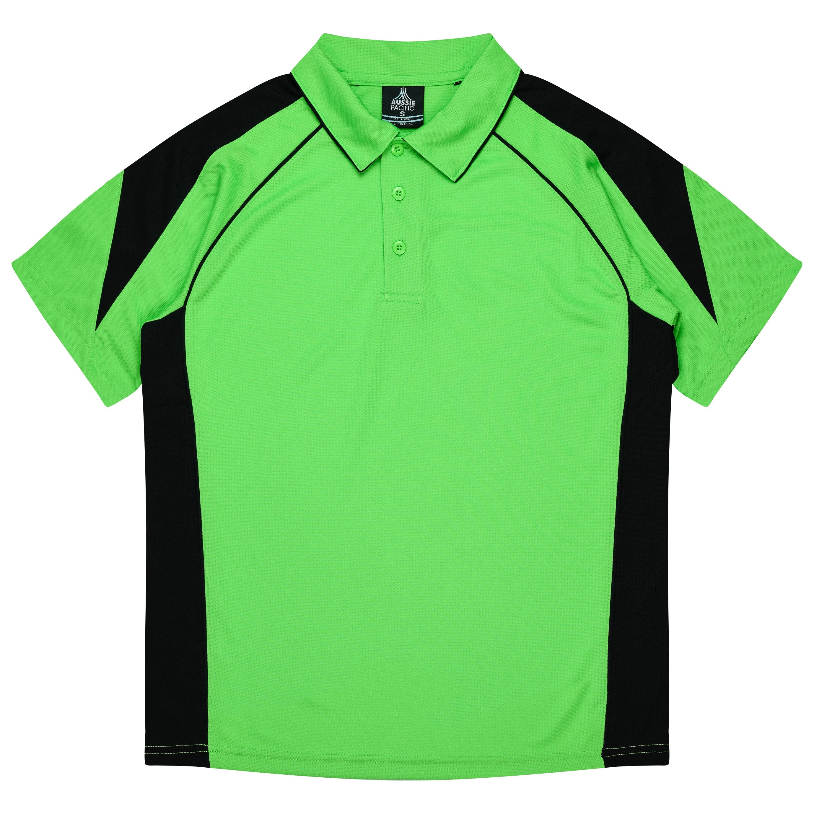 PREMIER KIDS POLOS - APPLE/BLACK