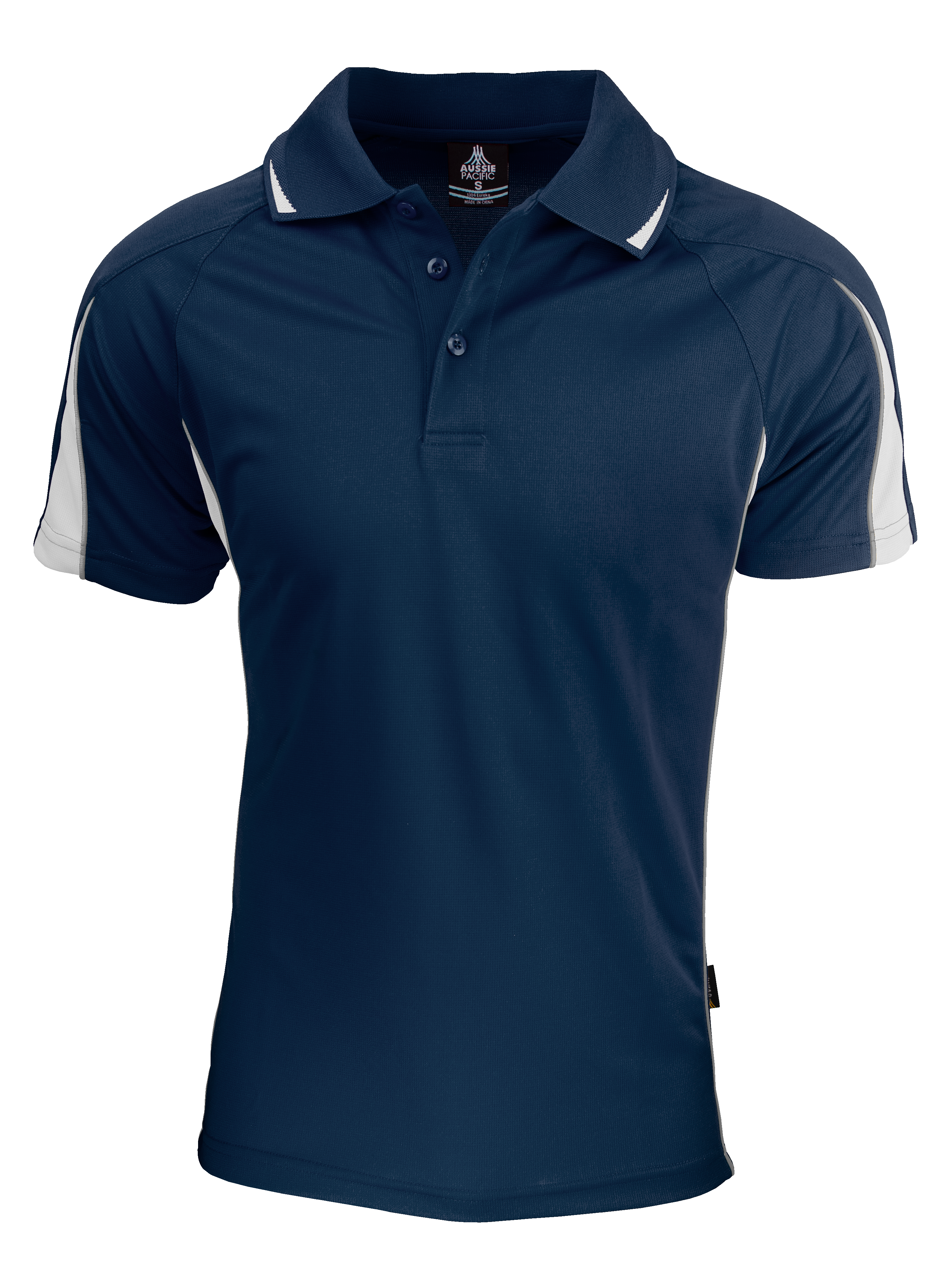 EUREKA MENS POLOS - NAVY/WHITE