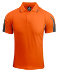 EUREKA MENS POLOS - ORANGE/CHARCOAL