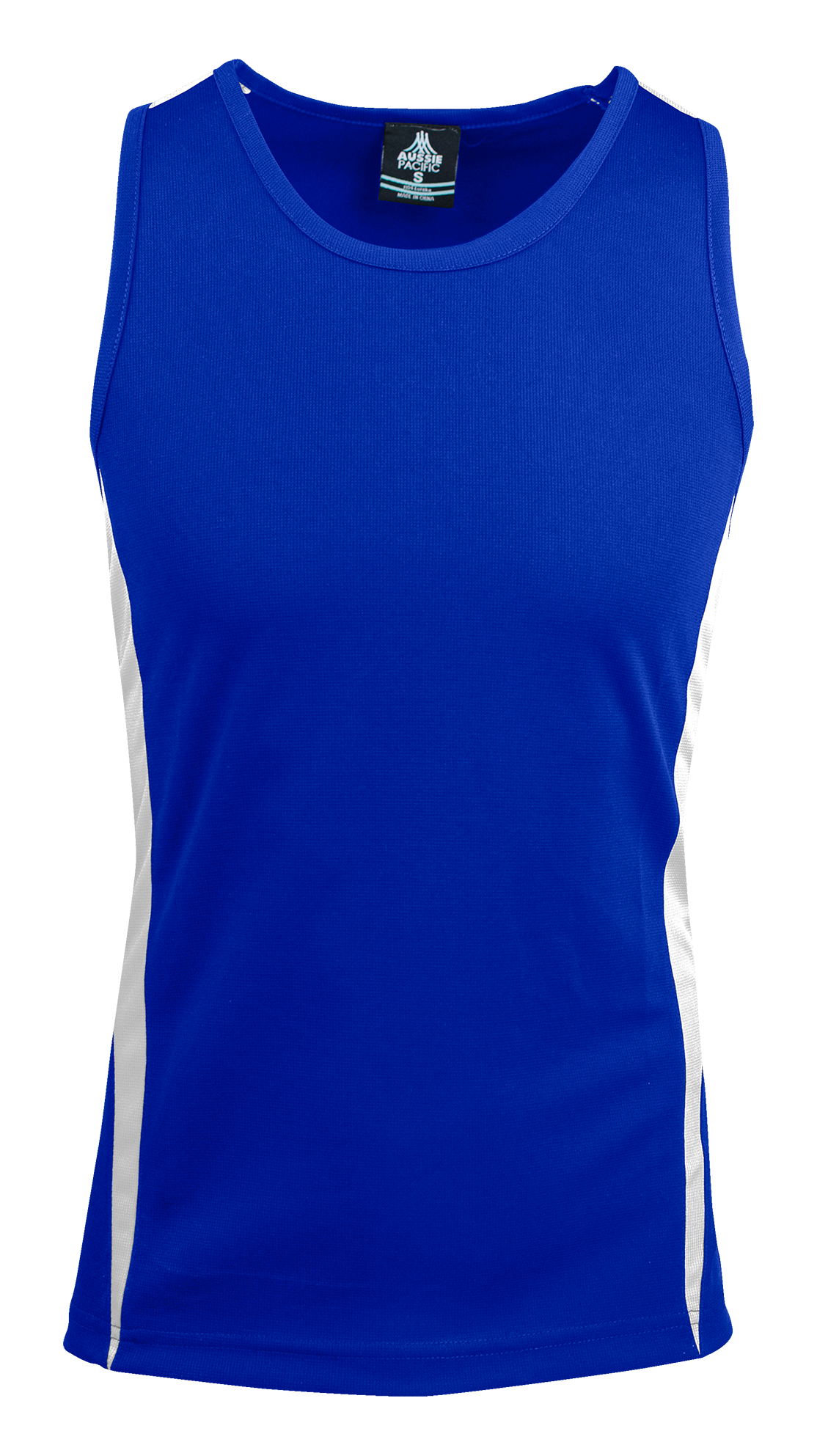 EUREKA MENS SINGLETS - ROYAL/WHITE
