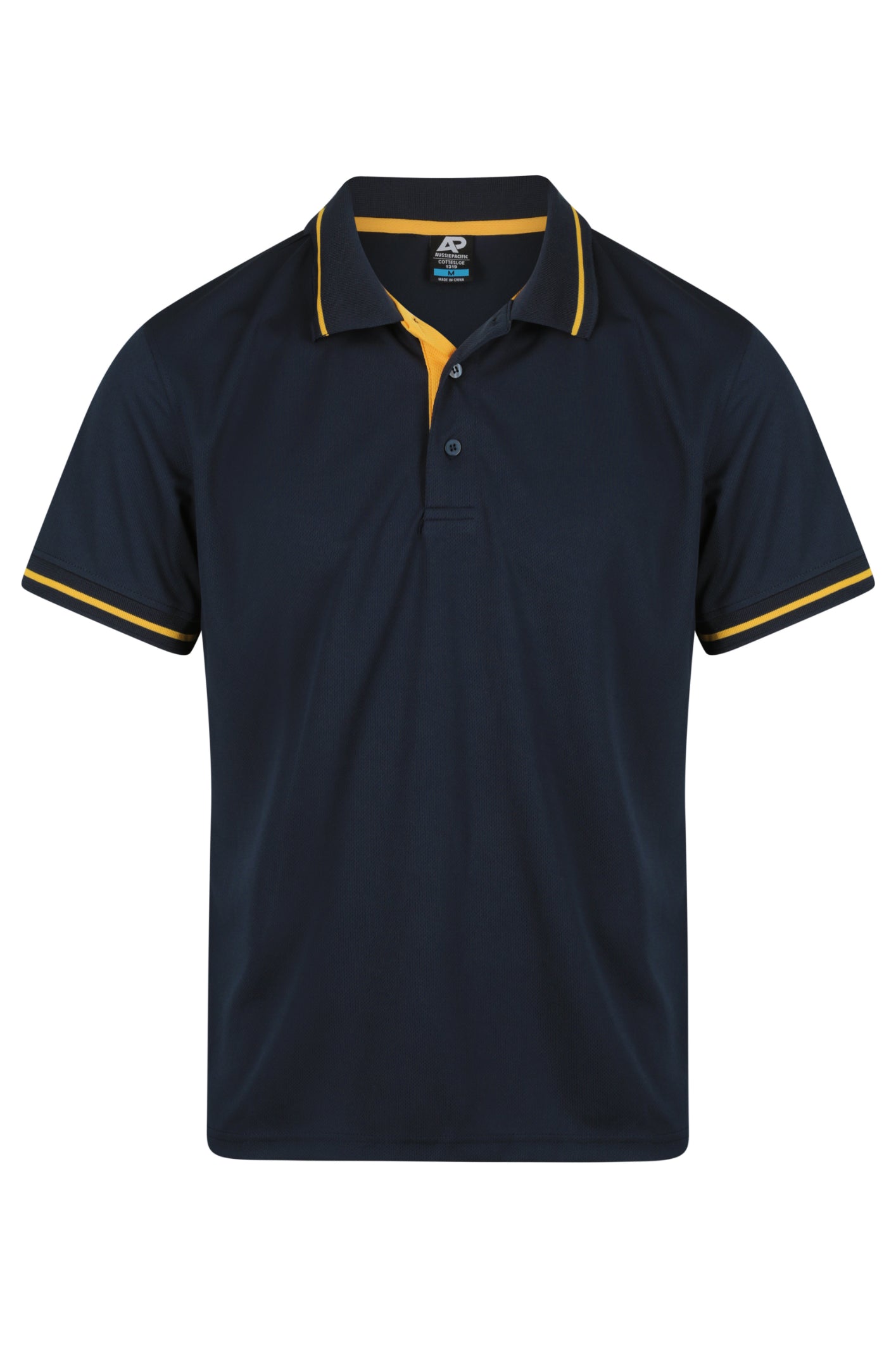 COTTESLOE MENS POLOS - NAVY/GOLD