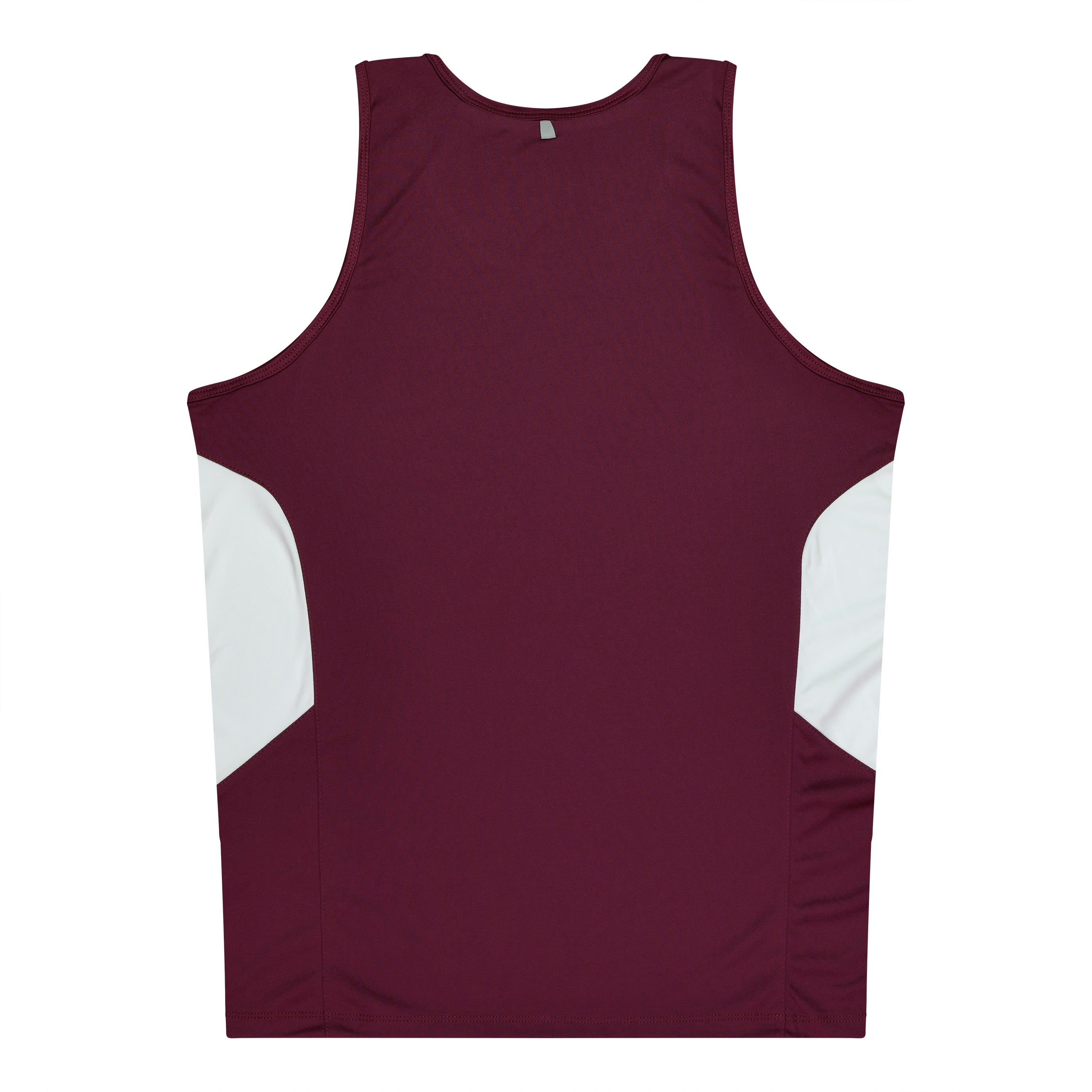 TASMAN KIDS SINGLETS - MAROON/WHITE